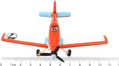 Miniatura 6 de secxifeo Aviones No.7 Dusty Crophopper 1:55 Modelo de Aviones Diecast de Metal Juguetes Educativos Aviones polvorientos naranja