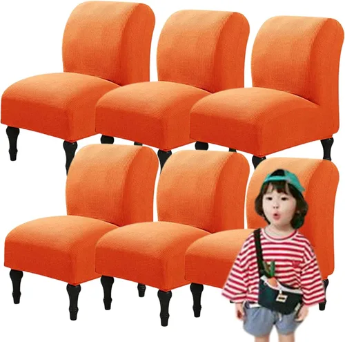 Miniatura 16 de Fundas elásticas para silla sin brazos, extraíbles y lavables, de elastano jacquard sin reposabrazos, protector de muebles para sala de estar, Verde