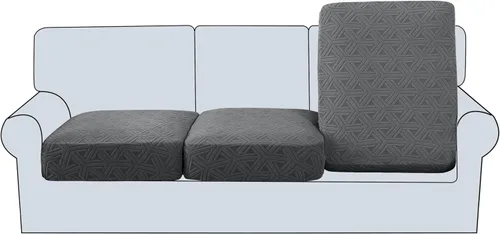 Miniatura 27 de H.Versailtex 2025 Fundas de sofá Jacquard para sofá de 3 cojines, 1 pieza de fundas elásticas para sofá, protector de muebles antideslizante, suave
