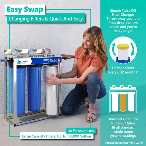 Miniatura 5 de Express Water Filtro de repuesto de agua antiincrustaciones de polifosfato – Filtro de agua de repuesto para toda la casa – Filtro de agua de alta
