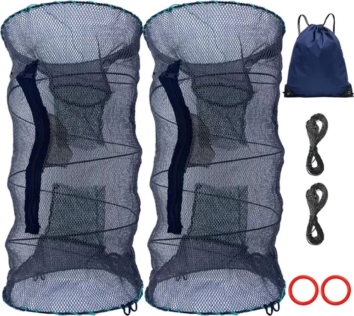 Fishing Bait Trap,Foldable Minnow Trap,Crab Trap,Fishing Net,Bait Cage for Crabs Minnow Lobster Shrimp Crawfish