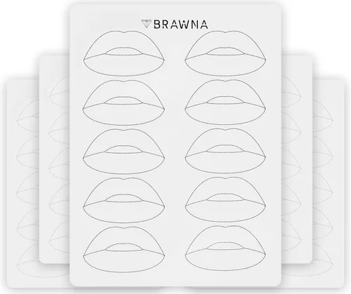 Miniatura 6 de BRAWNA - 3D PMU Practice Skin para tatuaje de cejas, rubor labial y delineador de ojos - Suministros PMU - Kit de microblading - 2 piezas