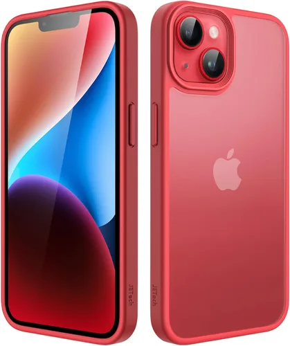 Miniatura 13 de JETech Funda mate para iPhone 14 de 6.1 pulgadas, a prueba de golpes, protección contra caídas de grado militar, cubierta trasera translúcida