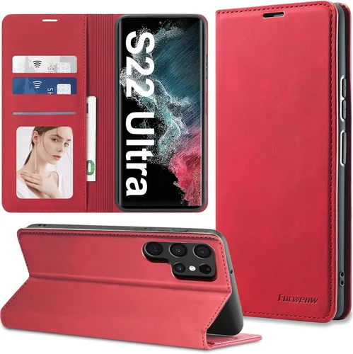 Miniatura 39 de Funda de piel con tapa para Samsung Galaxy Z Flip 3, con protección de bisagra, delgada y magnética tipo cartera [1 tarjetero], funda protectora a