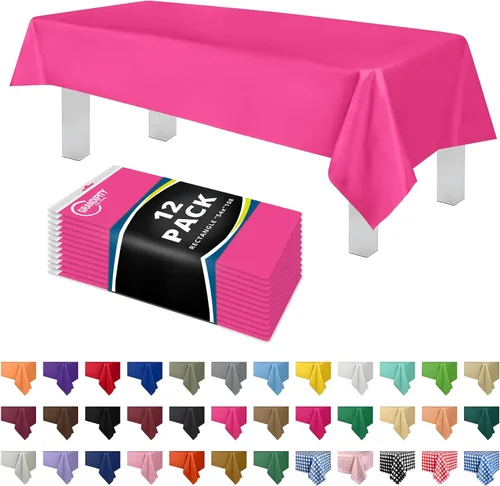 Miniatura 52 de Mantel de plástico de alta calidad - 54 in. x 108 pulgadas. Grandipity - Mantel rectangular (6 y 12 unidades), Agua (Aqua)