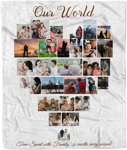 Miniatura 35 de Manta de collage de fotos personalizada, manta de boda. Manta de forro polar suave, manta de fotos personalizada. Regalo para bodas, Navidad, Manta