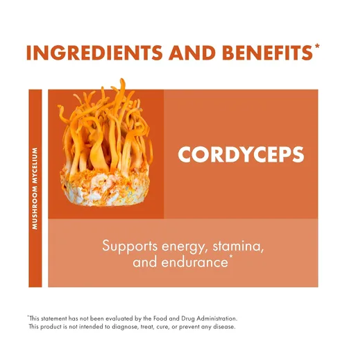 Miniatura 6 de Host Defense Cordyceps Powder - Suplemento de apoyo inmunológico y energético - Suplemento de salud renal con hongos Cordyceps - Suplemento de apoyo