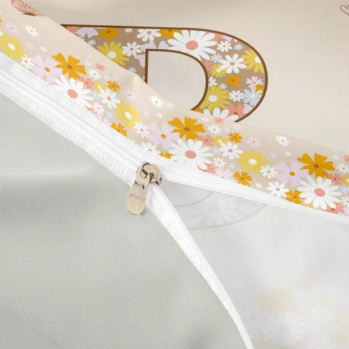 Miniatura 6 de Erosebridal Groovy - Juego de ropa de cama con inicial B de flores de los años 60S y 70S, funda de edredón floral vintage, juego de cama retro