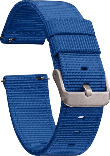 Miniatura 13 de GadgetWraps Correa de reloj de nailon con pasadores de liberación rápida compatible con Gizmo Watch, Samsung, verde esmeralda guijarro, 0.787 in