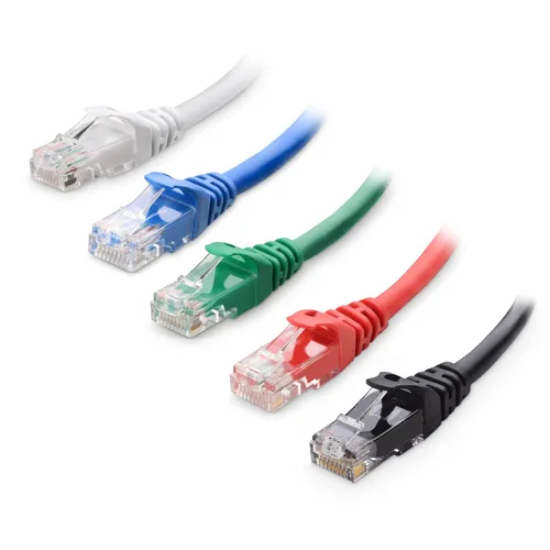 Miniatura 9 de Cable Matters combo de 5 colores, cable de conexión Ethernet sin enganches Cat6, negro, azul, blanco, rojo y verde, Rojo