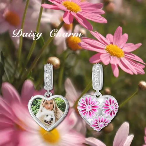 Miniatura 12 de LONAGO Abalorio personalizado con foto de plata de ley 925 con diseño de hueso de perro para pulsera