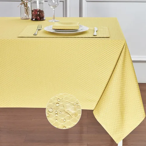 Miniatura 24 de Mantel rectangular de poliéster impermeable, resistente a las arrugas, lavable, mantel de tela diseño Jacquard