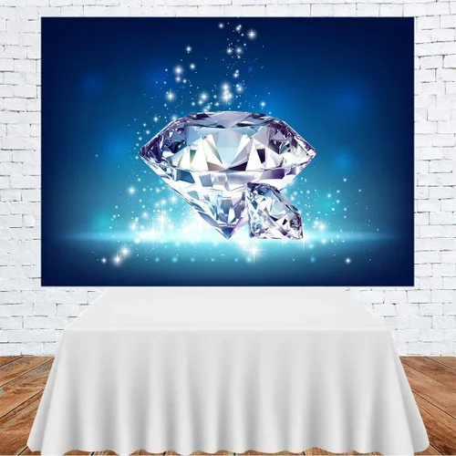 Miniatura 3 de Telón de fondo de diamantes brillantes para decoración de boda, gemas de diamantes de cristal grandes (sin brillantina), telón de fondo de fotos