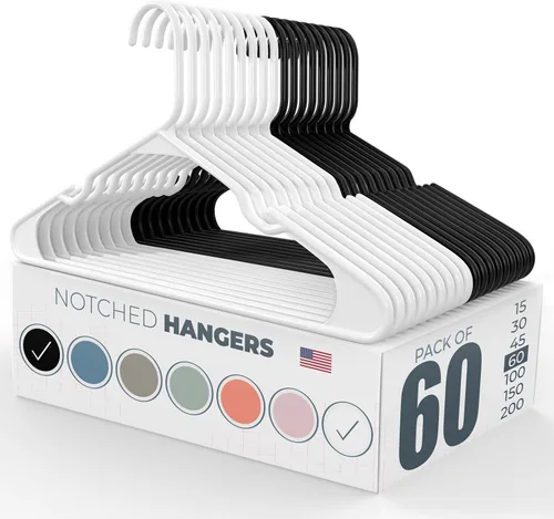 Miniatura 37 de Perchas de plástico gris para ropa Paquete de 200 unidades disponibles para 15, 30, 45, 60, 100, 150, 200 unidades, perchas de plástico