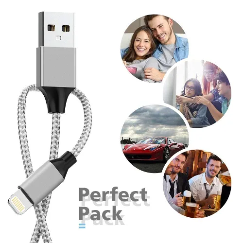 Miniatura 5 de [Certificado Apple MFi] Paquete de 6 [3/3/6/6/6/10 pies] Cable Lightning compatible con iPhone 14ProMax/14Pro/14/14Plus/13Pro/13/12Pro/12/11 y más