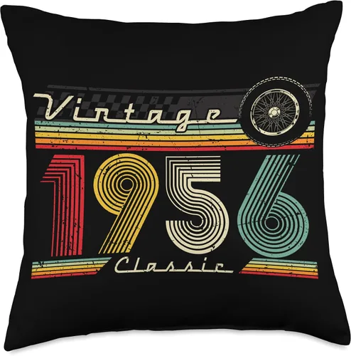 Miniatura 4 de 1956 vintage birthday retro Limited Edition men woman gift Throw Pillow