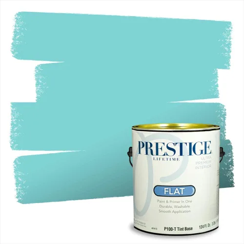Miniatura 43 de Prestige Paints. - Base y pintura para exteriores en un solo galón, 1 galón. plano, comparable con Sherwin Williams Topsail. SW6799-PCM