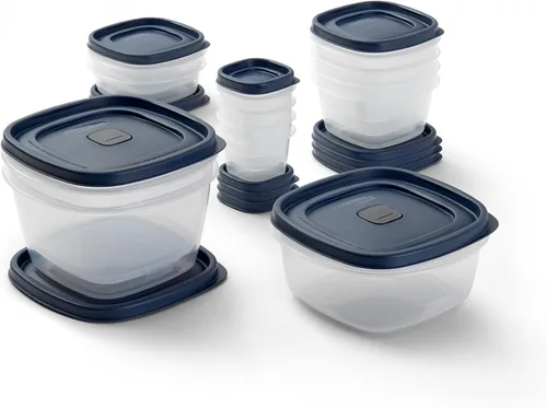 Miniatura 7 de Rubbermaid EasyFindLids - Recipientes para preparación de comidas, 5.5 tazas, color rojo
