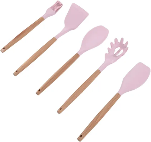 Miniatura 3 de Juego de utensilios de silicona de 13 piezas, juego de utensilios de cocina antiadherentes, utensilios de cocina de silicona de grado alimenticio