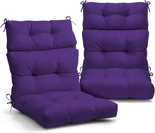 Miniatura 33 de EAGLE PEAK Cojín Acolchado para Silla de Patio con Respaldo Alto para Exteriores/Interiores, Juego de 1, 46'' x 22'', Azul Claro