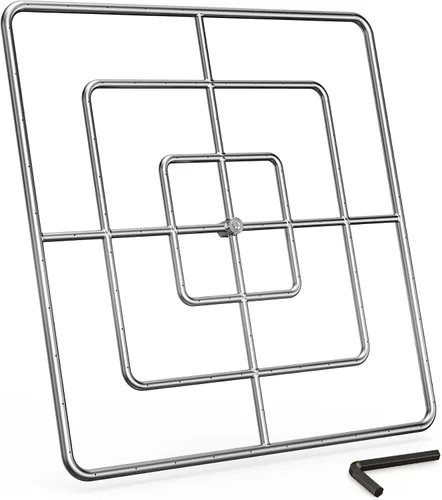 Miniatura 10 de onlyfire Anillo Quemador Cuadrado de 12 Pulgadas para Fogata de Gas Natural y Propano y Chimenea, Quemador de Fogata DIY de Acero Inoxidable 304
