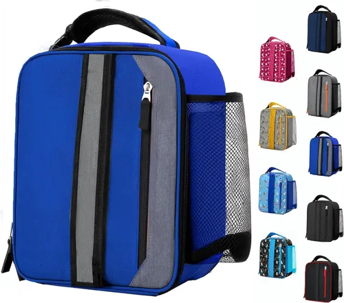 Miniatura 8 de Expandable(18cans) Lunch Box Insulated Cute Cartoon Lunch bag for Kids Boys Grils Toddler Teens Portable Lightweight Small Lunchbox With Shoulder