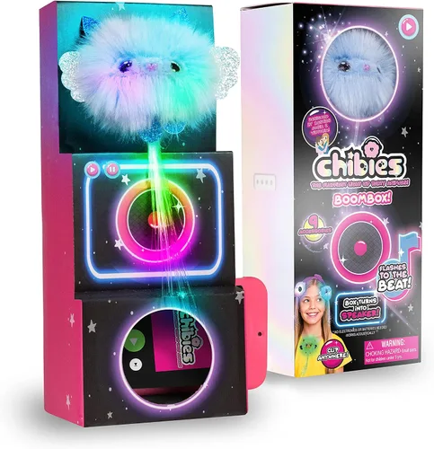 Miniatura 10 de Boom Box - Roxie Lindas mascotas esponjosas de fiesta que parpadean al ritmo de la música Personajes interactivos de juguetes suaves de animales