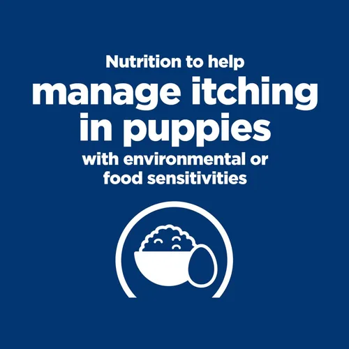 Miniatura 3 de Hill's Prescription Diet Derm Complete Puppy - Alimento seco para perros con sensibilidad ambiental/alimentaria, arroz y huevo, bolsa de 14.3 libras