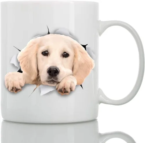 Miniatura 7 de Bonita taza de café negra con diseño de labrador para perro, divertida taza de café de cerámica, regalo perfecto para amantes de los perros, bonita