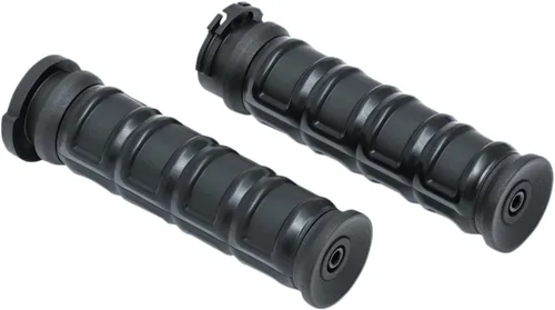 Miniatura 7 de Kuryakyn 6673 Dillinger Puños para control del acelerador de doble cable: motocicletas Harley-Davidson 1996-2019, negro satinado, 1 par