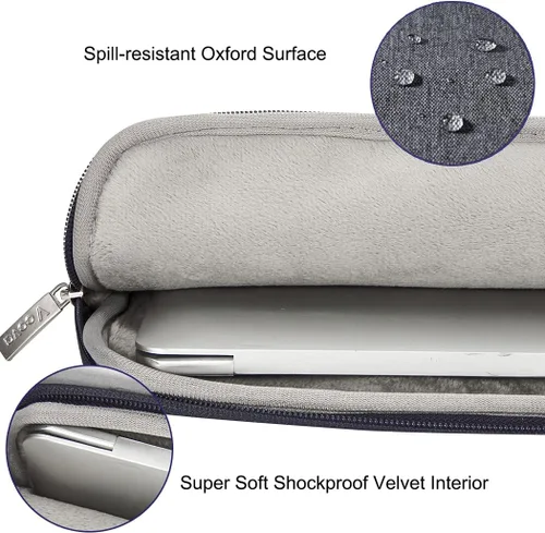 Miniatura 4 de Voova Bolsa para laptop de 13 14 pulgadas, funda impermeable para computadora con correas para el hombro y asa compatible con MacBook Air 13