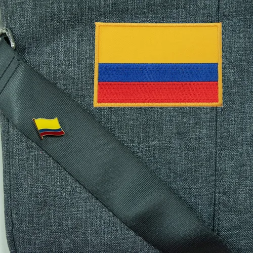 Miniatura 9 de A-ONE - Parche de respaldo sellado con calor de la bandera de Colombia + botones de metal Insignias de Pin de la bandera de Colombia, decoración