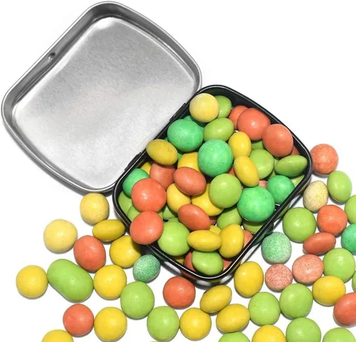 Miniatura 5 de Gere Paquete de 9 cajas de lata rectangulares de metal con bisagras con tapa, 2.4 x 1.8 x 0.6 pulgadas, contenedores portátiles para kit