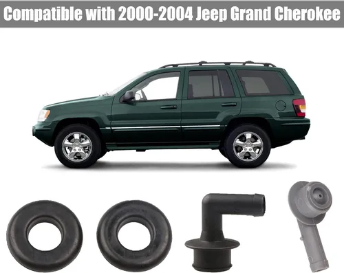Miniatura 2 de MOSTPLUS 53013360AA 53030497 2946079 - Par de codos y ojales de válvula de ventilación PCV CCV - Compatible con Jeep Grand Cherokee 4.0L 2000-2004