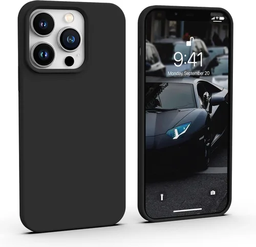 Miniatura 18 de IceSword Compatible con iPhone 13 Pro Max, funda protectora delgada de silicona líquida para teléfono, suave mate lindo para hombres y mujeres, Azul
