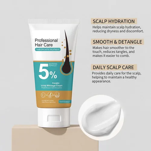 Miniatura 2 de 2 unidades de 5% de minoxidil para el crecimiento del cabello en crema de masaje para el cuero cabelludo, tratamiento contra la pérdida de cabello