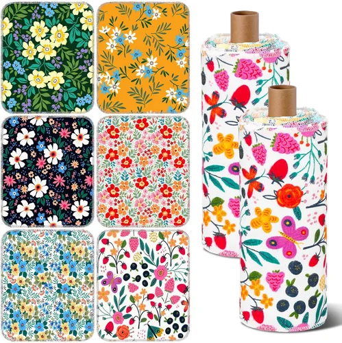 Miniatura 21 de Redbaker 30 Piezas Toallas de Papel Reutilizables Rollos Toallas de Cocina Lavables a Granel Sin Papel Paños de Tela de Algodón Servilletas de Mano