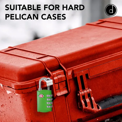 Miniatura 4 de Candados para equipaje de acero con combinación de 4 dígitos, candado de viaje aprobado por la TSA para maletas y equipaje Verde y Verde