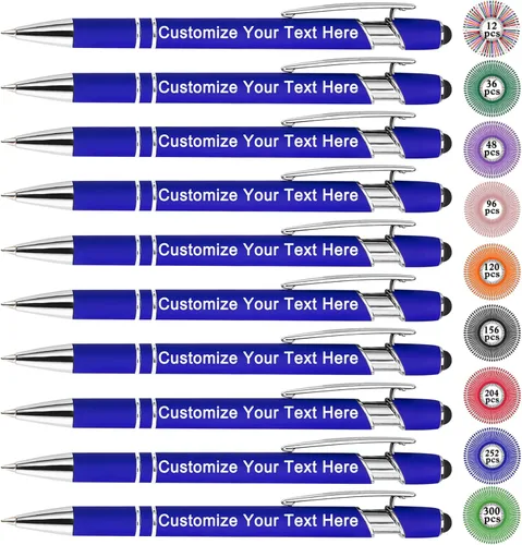 Miniatura 18 de Qingxily Hasta 300 bolígrafos personalizados a granel con grabado gratis, bolígrafos personalizados con tu nombre, mensaje de texto