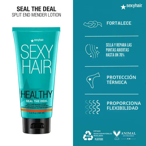 Miniatura 3 de SexyHair Healthy Seal the Deal Split End Mender Lotion Todo tipo de cabello