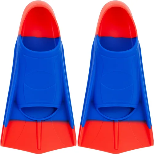 Miniatura 10 de Aletas de entrenamiento de natación para niños, aletas de natación de silicona suave, aletas cortas cómodas para niños, niñas y principiantes