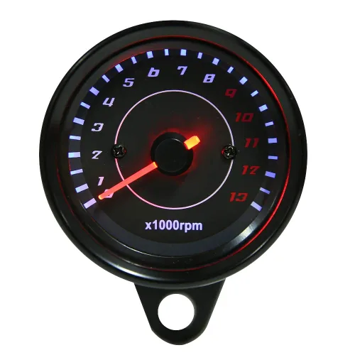 Tacómetro de 13000 RPM para motocicleta, indicador universal de 12V con retroiluminación LED, contador de revoluciones para motor de carburador de