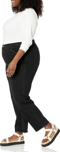 Miniatura 8 de Tienda Essentials Cuello redondo de punto acanalado de manga larga para mujer, ajuste delgado, paquete de 2