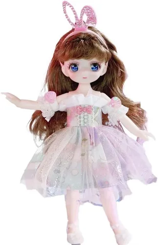 Miniatura 6 de Muñeca Anime BJD 1/7 SD Muñecas de 9 Pulgadas Muñeca Articulada de 18 Bolas Juguetes DIY con Ropa Conjunto Zapatos Cabello No Ajustable Maquillaje