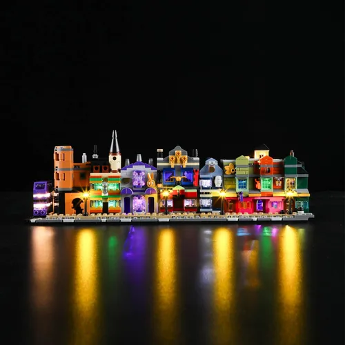 Miniatura 2 de YEABRICKS Luz LED para el modelo de bloques de construcción del Callejón Diagon de Harry Potter Tiendas de Magia 76444
