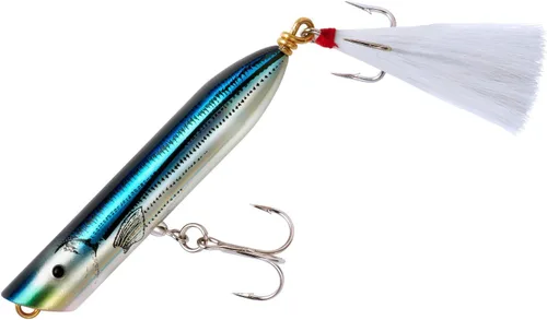 Miniatura 25 de Creek Chub Striper Strike - Señuelo de pesca de fundición larga de hundimiento lento, grado de agua salada Silver Flash