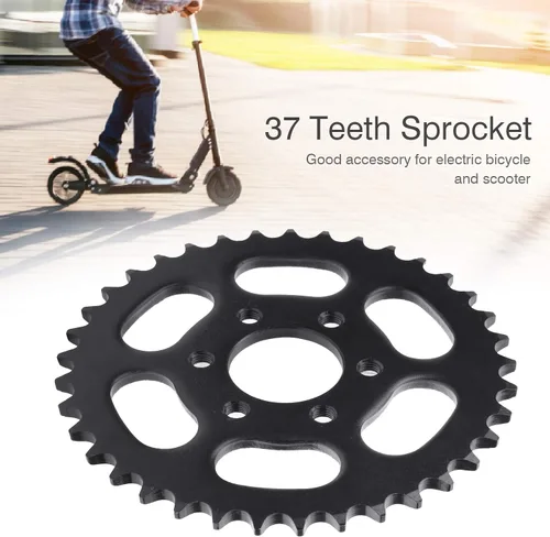Miniatura 2 de Keenso Piñón trasero 37T, 428 37 diente piñón trasero de acero de alta resistencia de la rueda dentada trasera para la vespa eléctrica