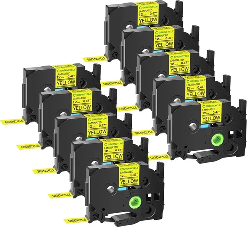 Miniatura 31 de GREENCYCLE TZe-111 - Cinta adhesiva transparente laminada de 0.23 pulgadas compatible con Brother P-Touch TZ-111 TZe111, cinta negra sobre