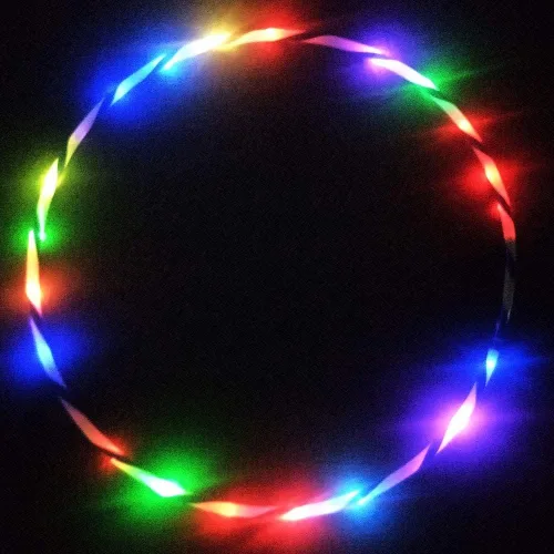 Aros LED para niños y adultos - CRTEPST Anillos luminosos de deporte para baile, juguete deportivo para ejercicio