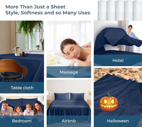 Miniatura 144 de Royale Linens Sábana encimera de tamaño individual XL 100% Algodón Orgánico – Super suave – Sábanas superiores de percal – Sábana encimera